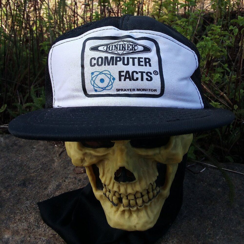 Deadstock Vintage Hiniker Computer Facts Snap Back Trucker Hat Cap
